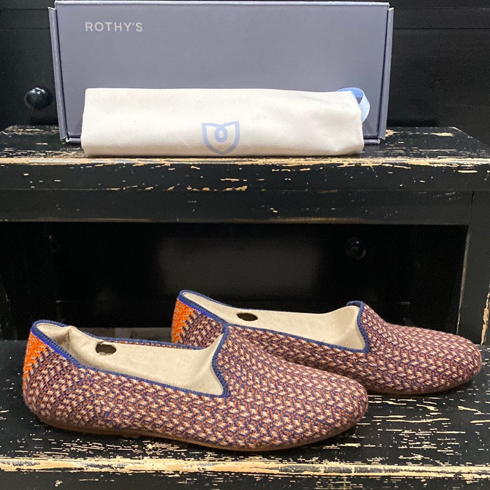 Rothy’s Merino Collection Walnut Tweed loafer in size 8